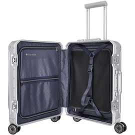 Travelite Next 4W Trolley With Front Bag S Silver