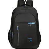 Voici et Voila Rucksack Wasserdicht Rucksack mit Laptopfach Männer Rucksack Schule College Reise Business Tasche Waterproof Backpack Leichter Rucksack Damen Schwarz 34x24x49cm