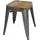 Bolero Stahlhocker mit Holzsitz - grau (4 Stück)