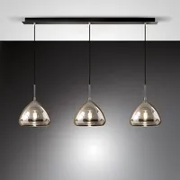 Fabas Luce Glow 3-flg. 60 cm schwarz/verchromt