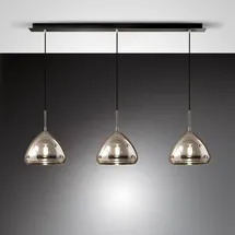 Fabas Luce Glow 3-flg. 60 cm schwarz/verchromt