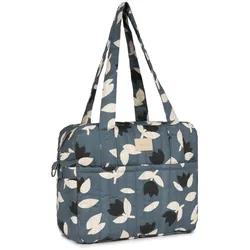 Nobodinoz - Hyde Park Kinderwagen Tasche, wasserfest, blue black tulips