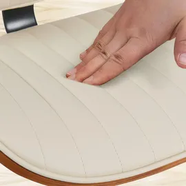 CLP Barhocker Clawson Kunstleder walnuss/creme/schwarz