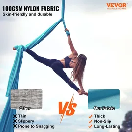 Vevor Aerial Yoga Hängematte Blau 5 x 2,8 m