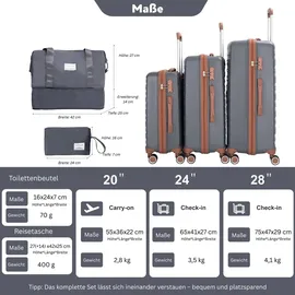 TRAVELHOUSE Ascona Koffer-Set 5-tlg. grau