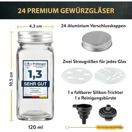 JAECU Gewürzglas Eckig 120 ml 24 St.