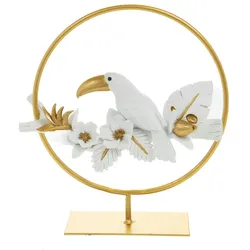 Tukan auf Sockel - Gold Anderes Harz Amadeus 22.5x8 cm