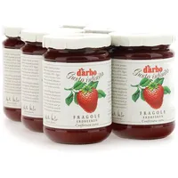 Darbo Naturrein Erdbeeren Konfitüre Extra 6 x 450 g Gläser, ideal zum Frühstück aufs Brötchen als auch zum Veredeln von Desserts und Süßspeisen