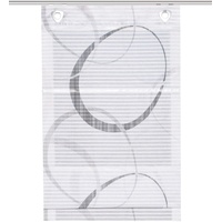 Home Fashion Magnetrollo Querstreifen Digitaldruck Vitus, GRAU, 130 X 45 cm