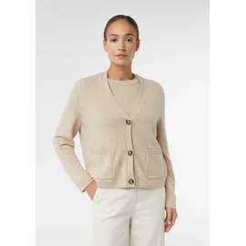 Comma, Strickcardigan im Loose Fit aus Wollmix Beige 44