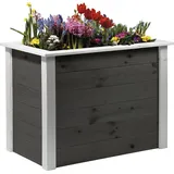 Dobar Hochbeet Two-Tone 108 x 65 x 80 cm Grau/Weiß