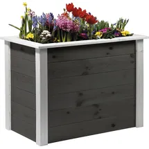 Dobar Hochbeet Two-Tone 108 x 65 x 80 cm Grau/Weiß