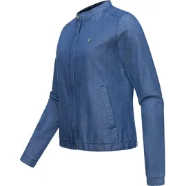 Ragwear Damen leichte Sommerjacke in Denim-Optik Blousonjacke kurz Jeansjacke Malawi Denim YOUMODO Denim Blue Gr. L - L
