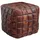 KADIMA DESIGN Sitzhocker Echtleder 39 x 41 x 39 cm Braun