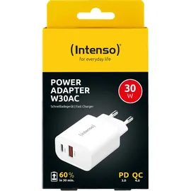 Intenso W30AC, USB-C Power Adapter, USB-Netzteil [USB-C], weiß, 30W (7803012)