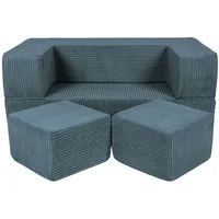 MeowBaby Kindersofa,, Türkis, Textil, 96x40x50 cm, Kinder- & Jugendzimmer, Kindermöbel, Kindersitzmöbel & -tische, Kindersessel & -sofas