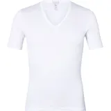 Hanro Cotton Pure Unterhemd, V-Ausschnitt, Kurzarm, für Herren, weiß, M