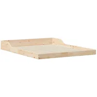 VidaXL Bettrahmen Braun 160 x 200 cm Massives Kiefernholz