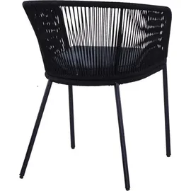 Estexo Gartenstuhl Lounge Stuhl 2er Set Gartensessel 56 x 76 x 56 cm schwarz