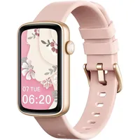 Elegante Damen Smartwatch Fitness Tracker mit 24 Sportmodi, Herzfrequenz & SpO2, Schlafmonitor, Benachrichtigungen, IP68 Wasserdicht - Rosa