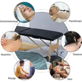 Homcom Massageliege Mobiler Massagetisch Höhenverstellbar Kosmetik Bank Holz
