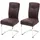 chefgastro Esszimmerstuhl Textil Braun 2er Set