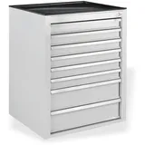Proregal Schubladenschrank Kobra mit 8 Schubladen HxBxT 90x71x55cm | Lichtgrau