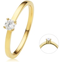 Diamantring ONE ELEMENT "0.2 ct Diamant Brillant Ring aus 585 Gelbgold" Fingerringe Gr. 60, Gelbgold 585-Diamanten, goldfarben (gold) Damen Diamantringe