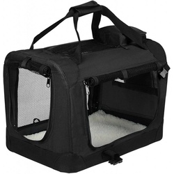 EUGAD Tiertransporttasche bis 12,00 kg, faltbar Hundetransportbox Schwarz schwarz 60 cm x 42 cm x 42 cm