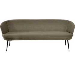 Polsterbank K+W KOMFORT & WOHNEN "ZOOM", beige (sand 35), B:222cm H:87cm T:66cm, Sitzbänke, 3-Sitzer Polsterbank mit dekorativen Keder