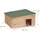 Relaxdays Igelhaus, Holz, Igelhotel mit Boden, 2 Kammern, Winterquartier für Igel, Garten, HBT: 21,5x40x40 cm, hellbraun