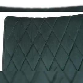 Mendler 2er-Set Freischwinger HWC-L15, Besucherstuhl Konferenzstuhl Stuhl, Samt Stahl pulverbeschichtet ~ grün