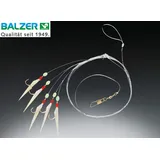 Balzer Fluo Heringsvorfach 1,50m 5 Haken Gr. 6 - Meeresvorfach zum Heringsangeln, Heringspaternoster zum Meeresangeln auf Heringe