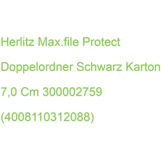 maX.file protect Doppelordner schwarz Karton 7,0 cm