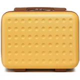 KONO Kosmetikkoffer Schminkkoffer Koffer Beauty Case 31 x 22 x 18 cm,Gelb