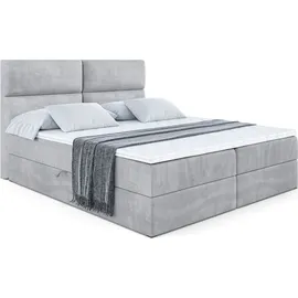 altdecor BOXBETT mit Matratze und Lattenrost, - BOXI3 - 160x200 cm - H4 - Hellgrau