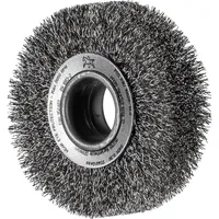 Pferd TOOLS Rundbürste breit ungezopft RBU Ø100x28xvariable Bohrung Edelstahl-Draht-Ø0,30