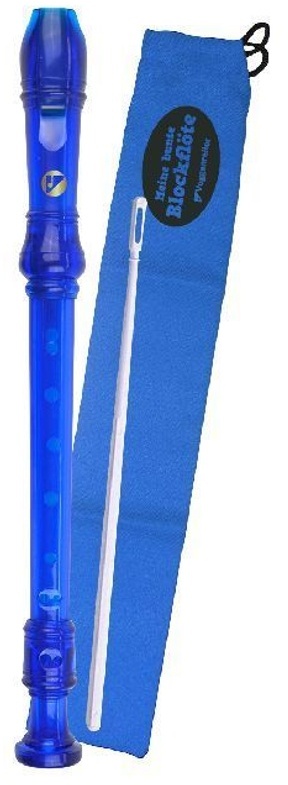 Voggys Kunststoff-Blockflöte (Blau), Deutsche Griffweise
