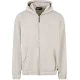 dropsize Super Heavy Oversize Blank Zip Hoodie in Beige, Größe S