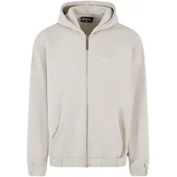 Dropsize Super Heavy Oversize Blank Zip Hoodie in Beige, Größe S