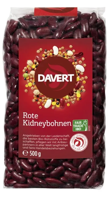 DAVERT Rote Kidneybohnen Bio 500g