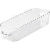 SmartStore | Slim Aufbewahrungsbox 1,3 L | Transparent | Organizer für Küche, Bad, Büro, Kühlschrank | lebensmittelecht und BPA-frei | 10 Jahre Garantie | L29 x W9,5 x H6,5 cm