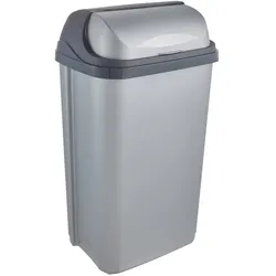 KEEEPER 50L Mülleimer mit silbernem Schiebedeckel, Rasmus-Kollektion