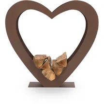 VASNER Kaminholzregal Amore A2 Metall 69 x 69 x 20,5 cm Rostbraun