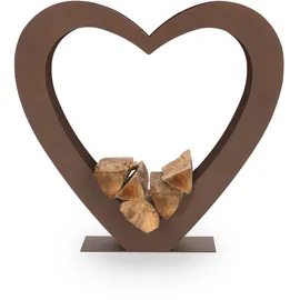 VASNER Kaminholzregal Amore A2 Metall 69 x 69 x 20,5 cm Rostbraun