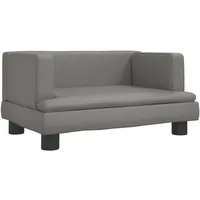 vidaXL Kindersofa Grau 60x40x30 cm Kunstleder