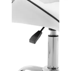 physa Rollhocker mit Rückenlehne - 45 - 59 cm - 150 kg - weiß