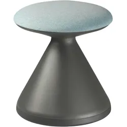Bisley Fungus Hocker ergonomisch gepolstert in blau, Sitzhocker rund für Büro, Lounge & Empfang - Bürohocker mit Sitz drehbar, Schreibtischhocker,
