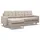 mebligo Eckcouch Textil 3-Sitzer Beige