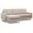 mebligo Eckcouch Textil 3-Sitzer Beige